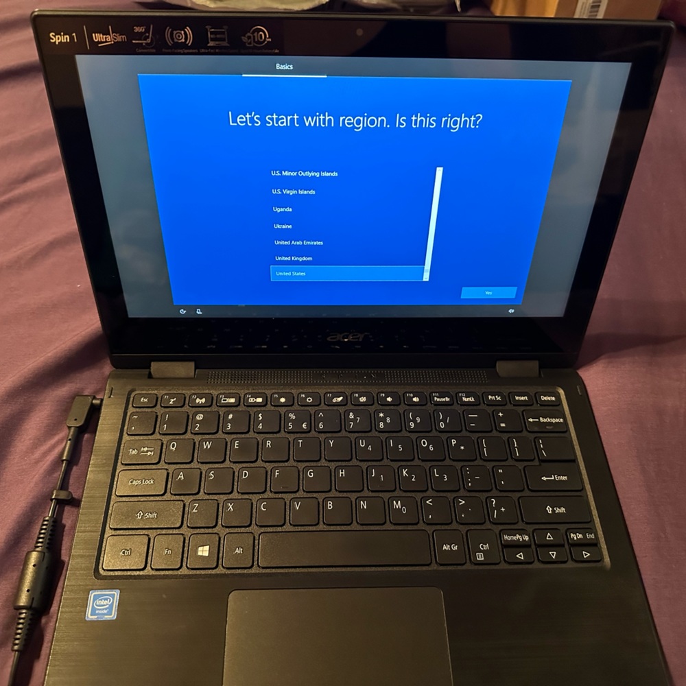 Acer touchscreen laptop - Intel® Core™ i7 Processor, used